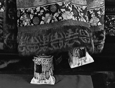 Cixi's 6-inch high bejeweled shoes