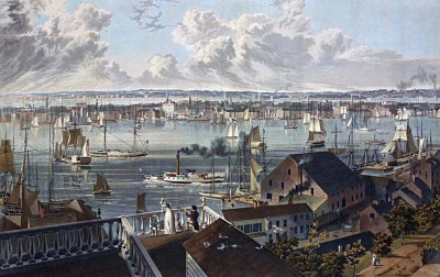 1837 - View of Manhattan from Brooklyn Heights