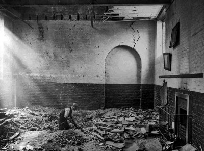June 1917 - Schoolroom after a German air raid