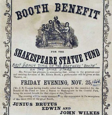 1864 - Booth brothers on stage together