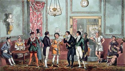 1821 - The Green Room at Drury Lane Theatre