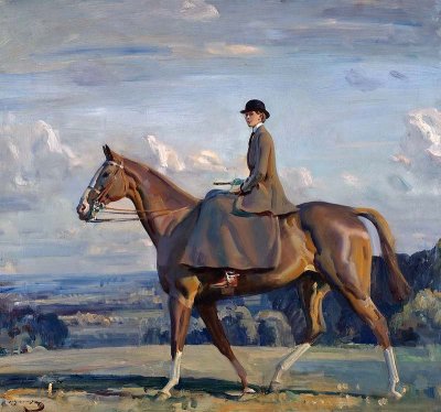 c. 1914 - Lady Barbara Lowther on Horseback