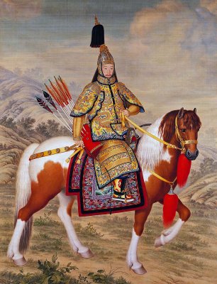 The Emperor Qianlong in ceremonial armor