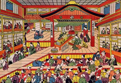Early 1740's - Scene from a play by Masanobu Okumura