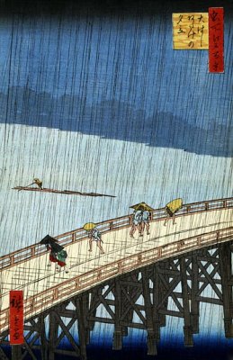 1857 - Sudden shower over Shin-Ohashi bridge and Atake