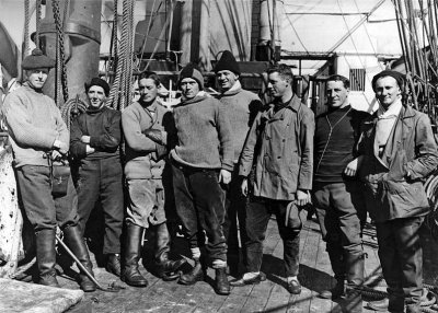 Officers aboard the Terra Nova