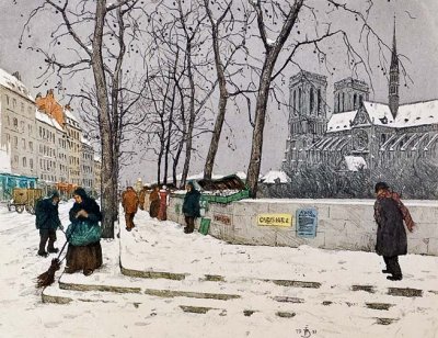 1911 - Notre Dame in the Snow