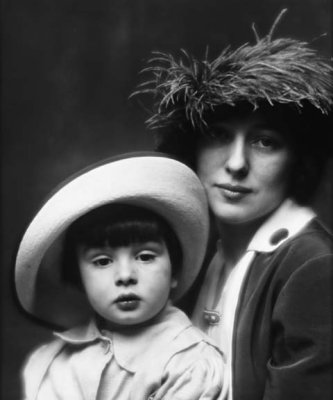 With her son, Russell William Thaw, age 3