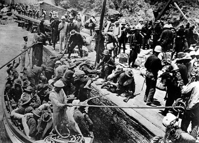 1898 - U.S. troops arriving in Baguiri, Cuba