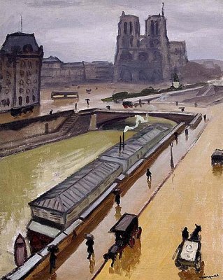 1910 - Rainy day, Notre Dame de Paris