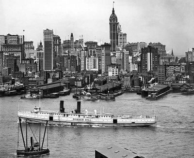 1908 - Lower Manhattan seen from Brooklyn Heights