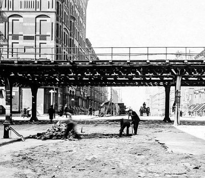 March 4, 1918 - Repair work on West 57th Street