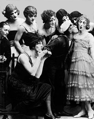 1919 - James Cagney (3rd from upper left) in drag