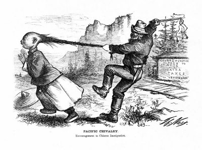1869 - Cartoon attacking treatment of Chinese