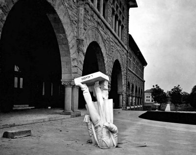 April 18, 1906 - Statue of Louis Agassiz, Stanford University