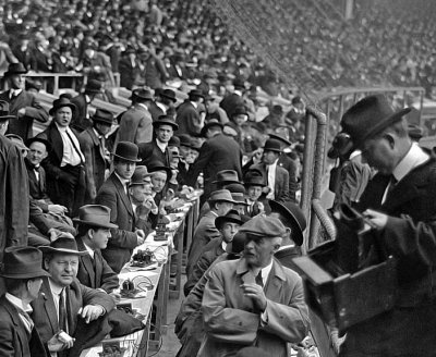 c. 1913 - Reporters at a baseball game