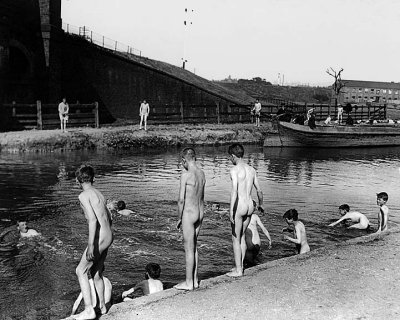 August 1911 - Skinny dipping in Regents Canal during a heatwave