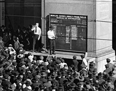 October 3, 1919 - Reporting game 3 of the World Series