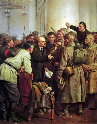 c. 1917 - Lenin talking to a small group