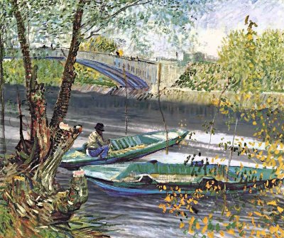 1887 - Fishing in Spring, Pont de Clichy, Asnieres-sur-Seine