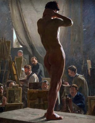 1877 - In a studio at the Ecole des Beaux Arts