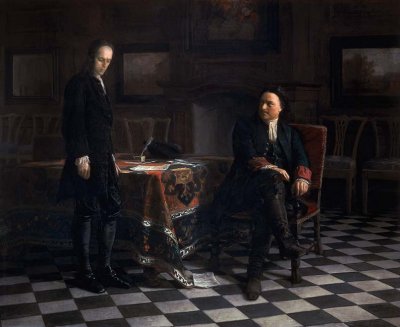 1718 - Peter the Great interrogating his son, the Tsarevich, for treason