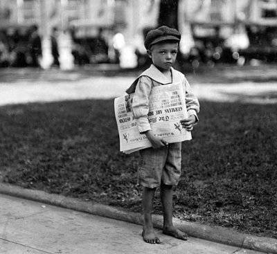 1914 - 7-year-old newsie who didn't know enough to make change