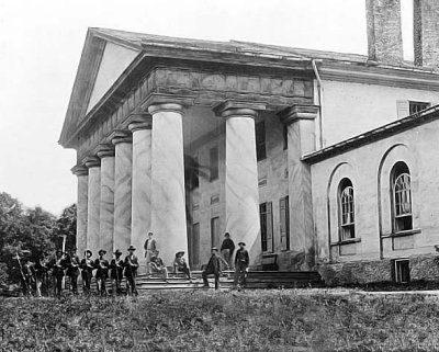 1864 - Union soldiers in front of Arlington House