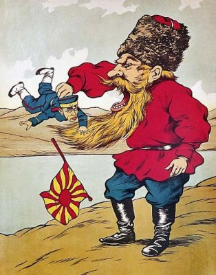 1904 - Russian about to eat a Japanese