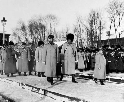 1904-5 War with Japan - Nicholas at Bobrujsk train station