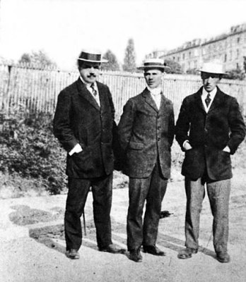 c. 1912 - Diaghilev, Nijinsky, and Stravinsky