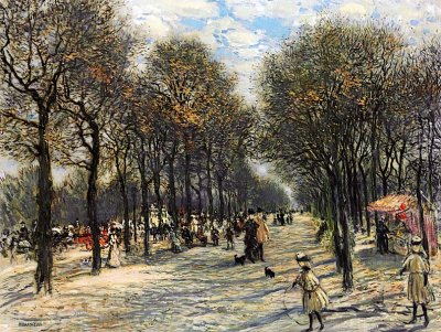c. 1893 - Lane of Trees on the Champs-Elysees