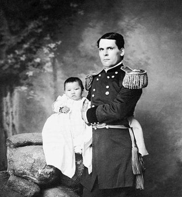 1891 - General Colby holding baby girl, Little Lost Bird