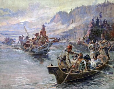 c. 1805 - Lewis and Clark on the Lower Columbia