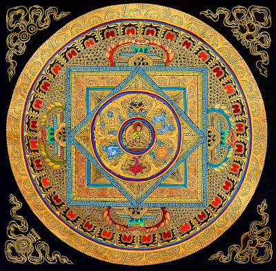 Mandala of the Buddha with auspicious symbols