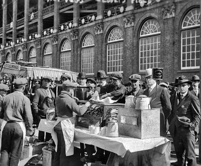 October 6, 1920 - Hot dogs for fans waiting for the gates to open at Ebbets Field