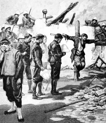 1901 - A priest crucified, hands cut off