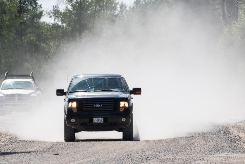 The dusty streets of Moosonee.