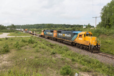 Polar Bear Express heading north at mile five of the Island Falls subdivision.