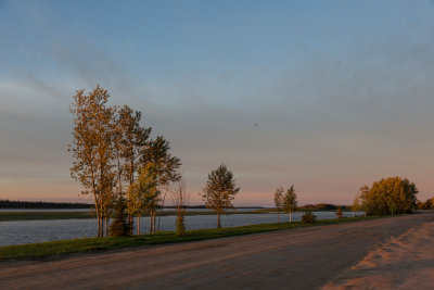 Revillon Road after sunrise