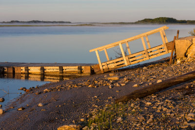Low tide at Two Bay docks on the Moose River.