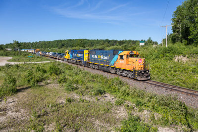 Polar Bear Express heads north about five mile from Cochrane.