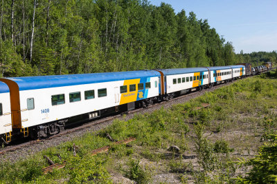 Polar Bear Express heads north about five miles from Cochrane.