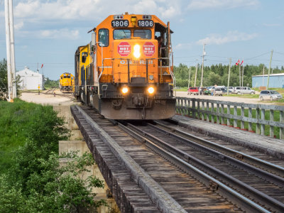 Polar Bear Express waits to head south from Moosonee. 2014 July 18th.