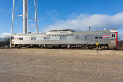 CN 1501 Track Evaluation Unit in Moosonee 2014 November 7th