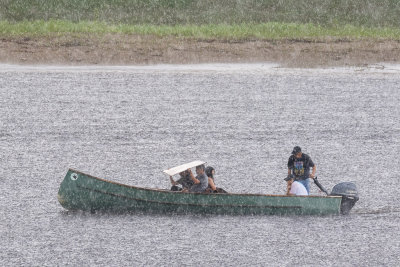 Canoe in heavy rain 2015 June 26th