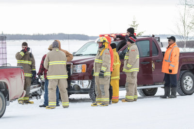 Moosonee Volunteer Firefights respond to reports of person trying to cross the ice