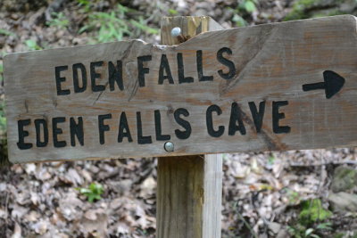 Sign for Eden Falls (Lost Trail)