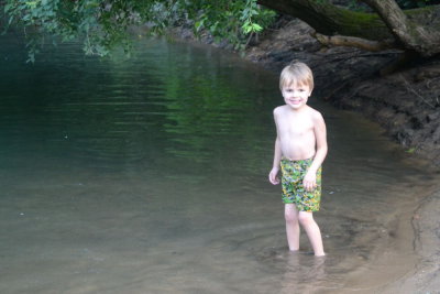 Adrian in Water at Lower Pruitt