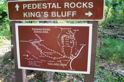 Sign for Scenic Look-out Pedestal Rocks Kings Bluff